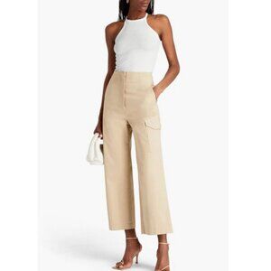 Dion Lee Women's White Ribbed Stretch-cotton Jersey Tank US 2 XS